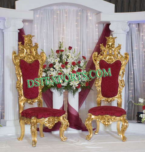 WEDDING GOLDEN HIGH BACK CHAIRS