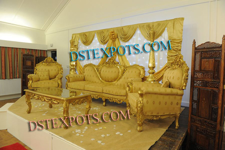 ROYAL WEDDING GOLDEN SOFA SET