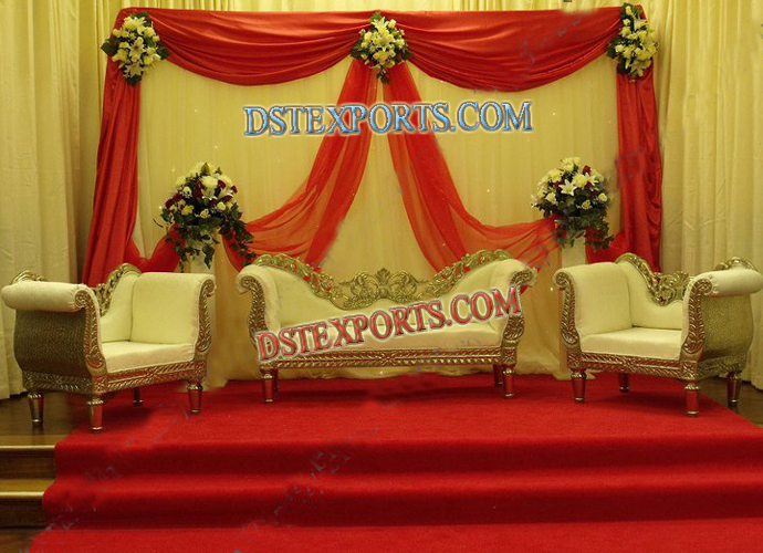 BEAUTIFUL WEDDING GOLD SOFA SET