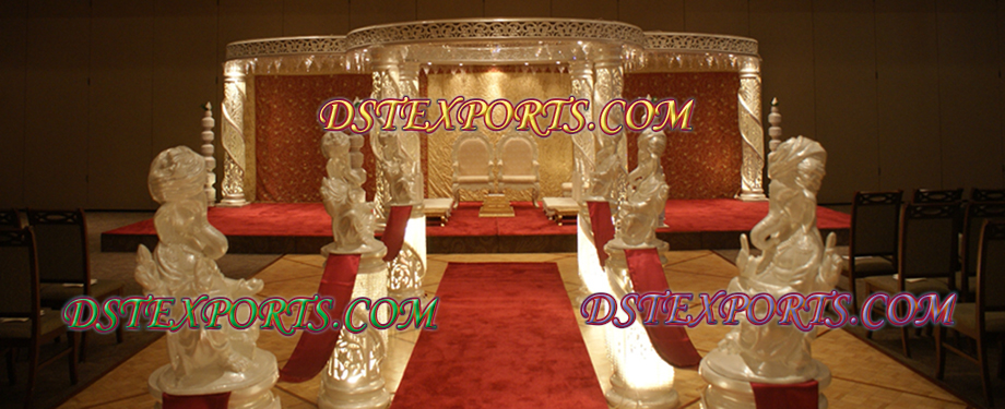 WEDDING CARVED CRYSTAL MANDAP SET