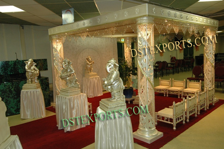 WEDDING FIBER CRYSTAL SQUARE MANDAP