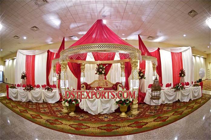 LATEST WEDDING  CRYSTAL FIBER MANDAP