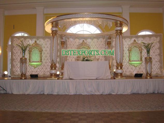 WEDDING CRYSTAL MANDAP WITH JHROKHAS