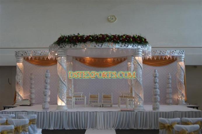 WEDDING CRYSTAL SPIRAL PILLAR MANDAP