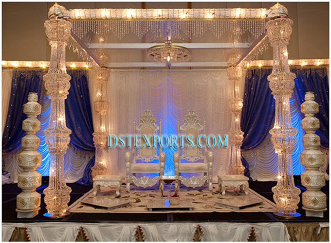 NEW DESIGNER CRYSTAL METAL MANDAP