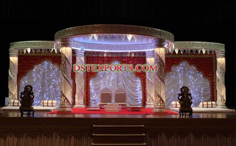 LATEST DESIGN WEDDING  FIBER  CRYSTAL MANDAP