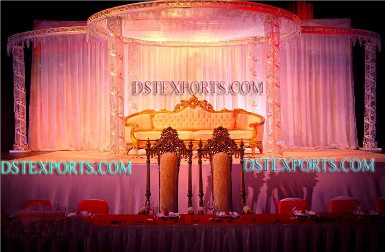 LATEST DESIGNER METAL CRYSTAL MANDAP