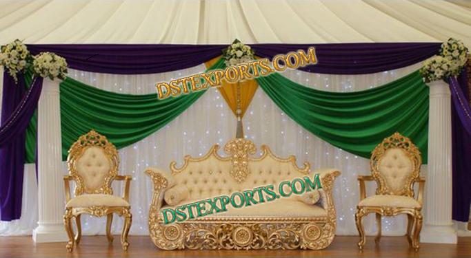 ROYAL ASIAN WEDDING GOLD FURNITURE SET