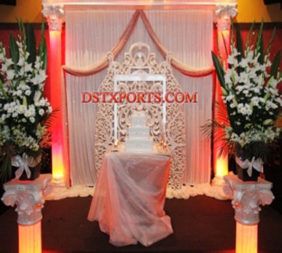 WEDDING GOLDEN CARVED FIBER BACKDROP