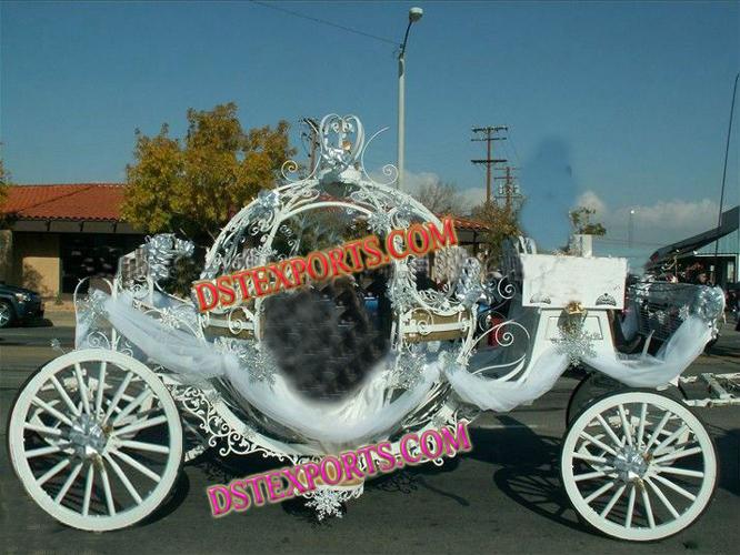 LATEST WEDDING WHITE CINDERELLA CARRIAGE