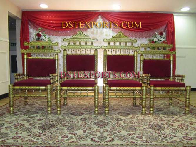 INDIAN WEDDING GOLDEN MANDAP CHAIRS