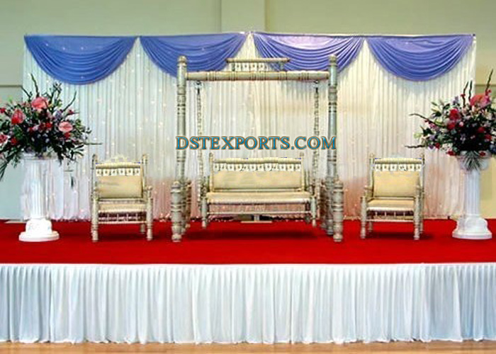 WEDDING SANKHEDA JHULA WITH MATCHING CHAIRS