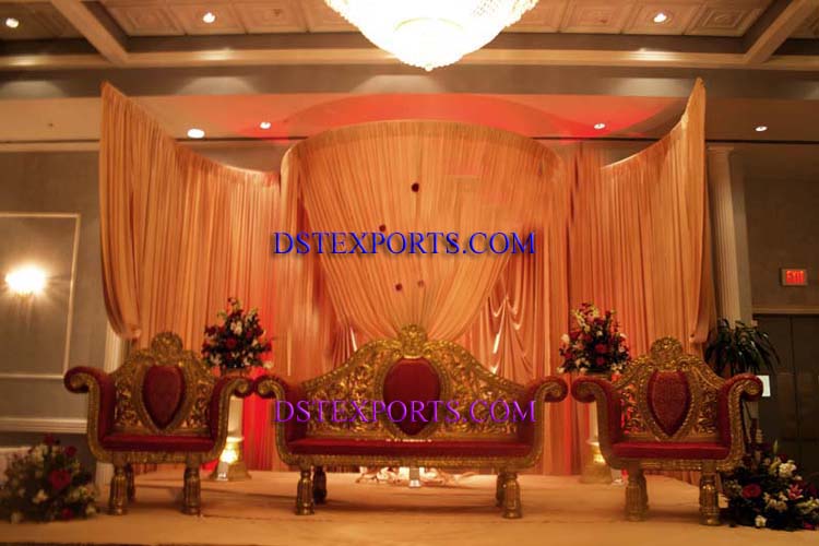 ROYAL WEDDING GOLD SOFA SET