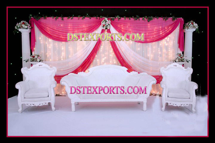 WEDDING WHITE ELEGENT SOFA SET