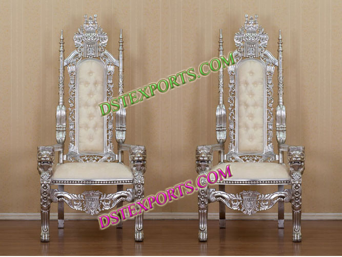 WEDDING SILVER MAHARAJA CHAIRS