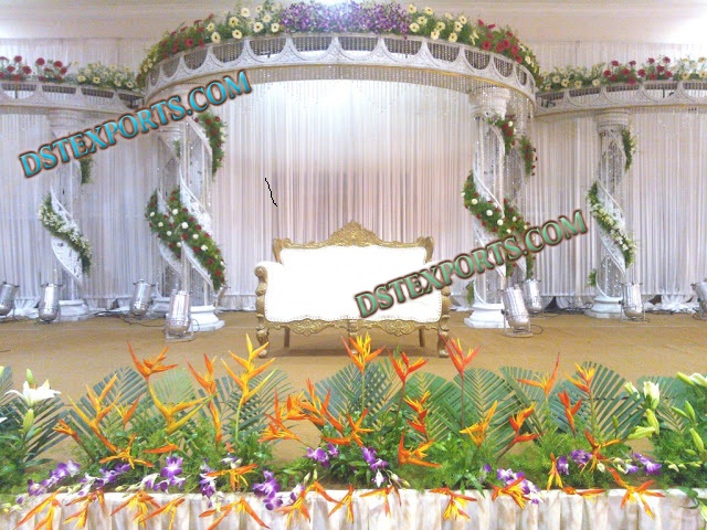 MODERN WEDDING FIBER CRYSTAL MANDAP