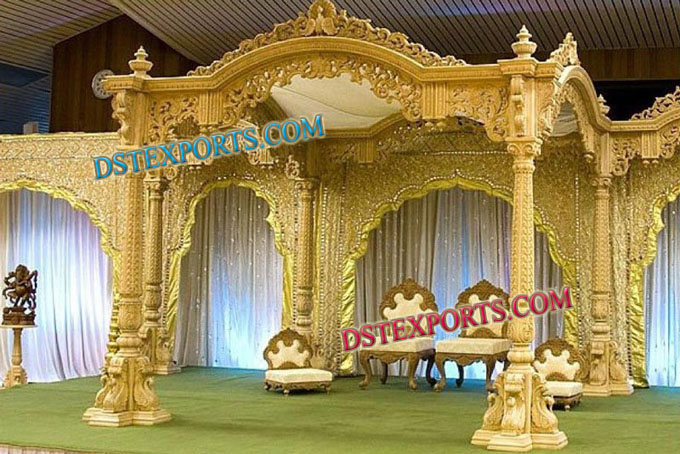 INDIAN WEDDING TRADITIONAL WOODEN MANDAP SET