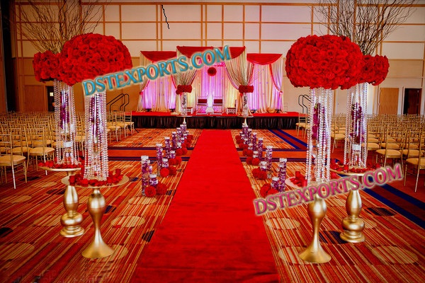 WEDDING AISLEWAY CRYSTAL PILLARS