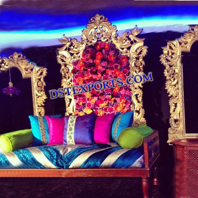 LATEST WEDDING GOLDEN CARVED FIBER PANEL