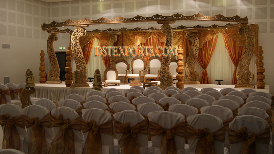 INDIAN WEDDING BEAUTIFUL WOODEN MANDAP SET