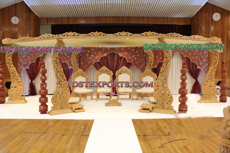 WEDDING WOODEN CARVED MANDAP SETS