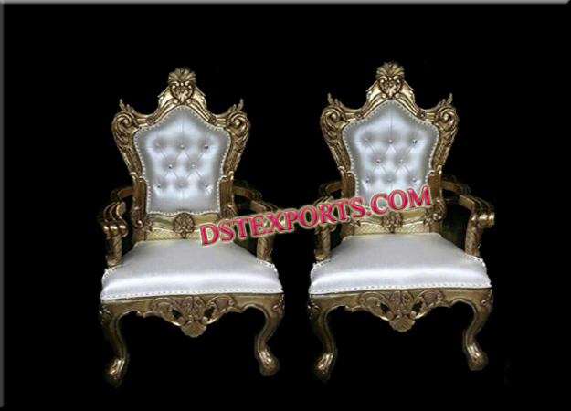 ASIAN WEDDING GOLD METAL CHAIRS SET