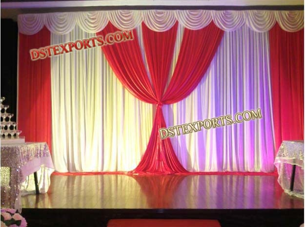 BEAUTIFUL WEDDING PLEETED BACKDROP