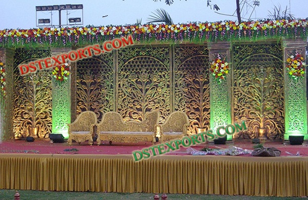 INDIAN WEDDING CARVED PANEL BACK DROP