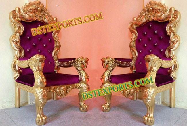 KING QUEEN WEDDING CHAIR SET