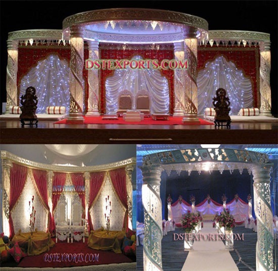 WEDDING SPIRAL CRYSTAL MANDAP SET