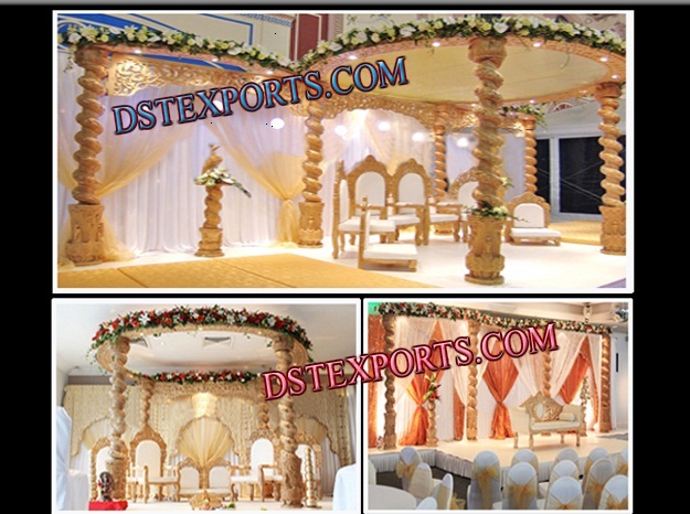 WEDDING WOODEN SPIRAL MANDAP SET