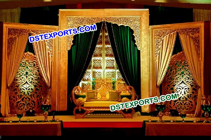 Indian Wedding Hand Carved Backdrop Panel