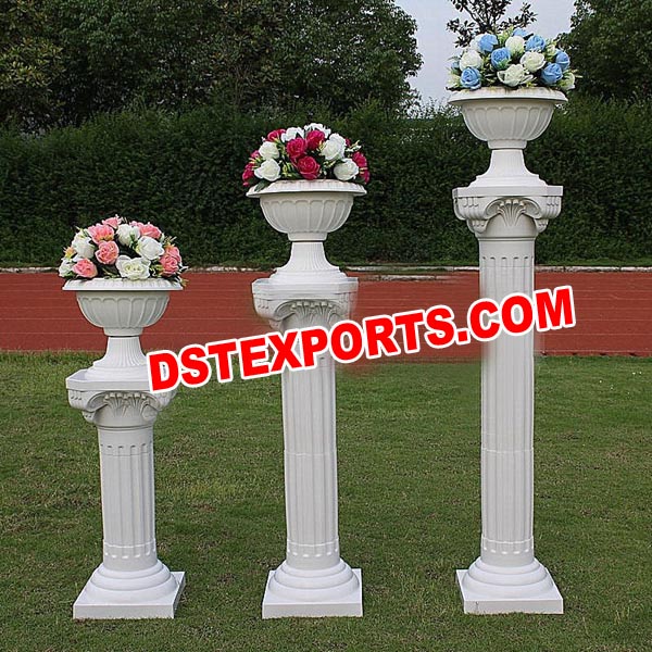 WEDDING ROMAN PILLARS WITH POT