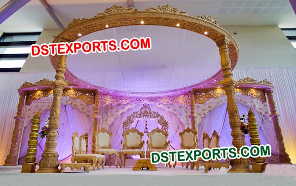 ROYAL INDIAN WEDDING WOOD MANDAP