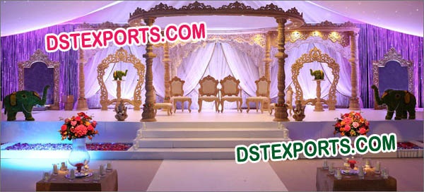 TRADITIONAL WEDDING WOOD MANDAP