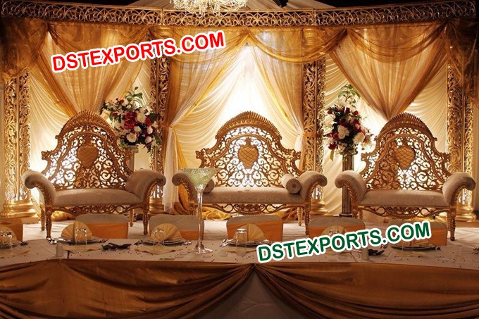 INDIAN WEDDING GOLDEN FURNITURE SET