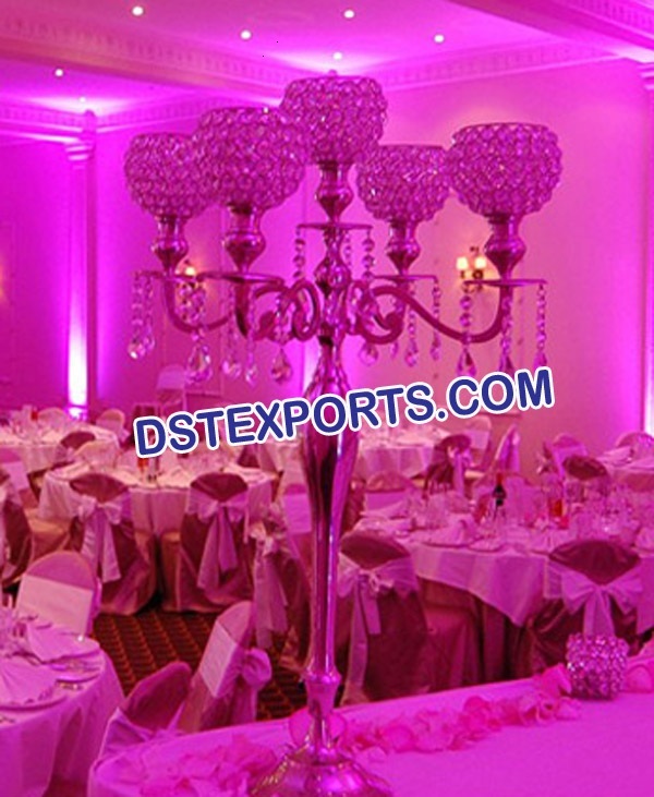 WEDDING CRYSTAL CANDELABRA CENTER PIECES