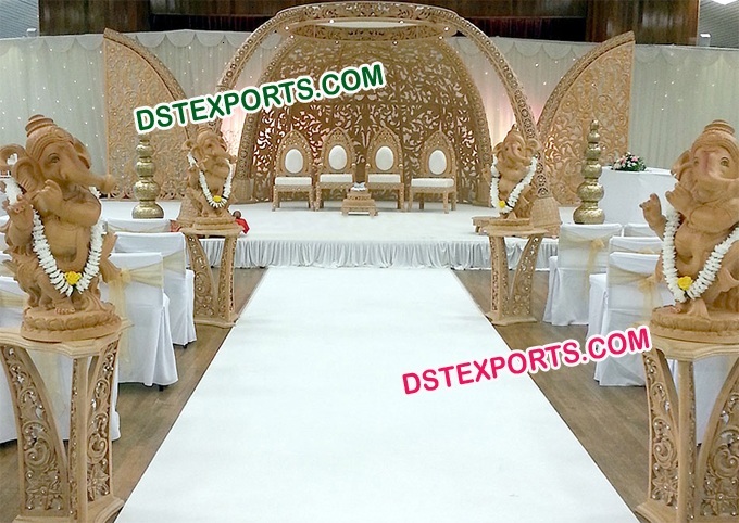 WEDDING HAND CARVED WOODEN MANDAP