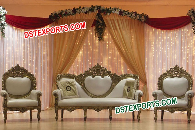 INDIAN WEDDING GOLD LOVE SOFA