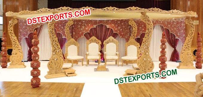 WEDDING WOODEN CARVED MANDAP