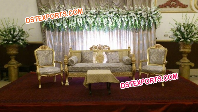 MUSLIM WEDDING GOLDEN SOFA SET