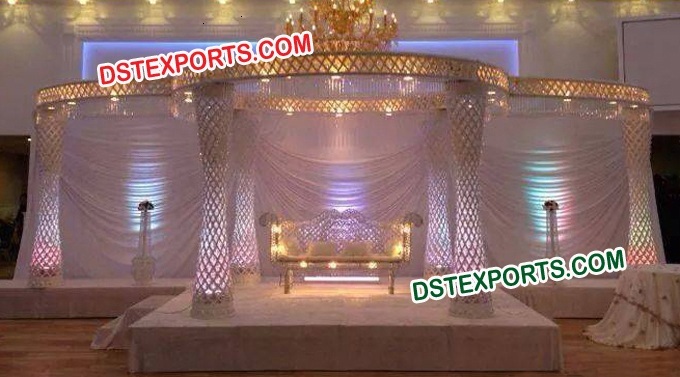 WEDDING LED LIGHTED CRYSTAL MANDAP