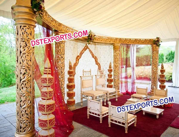 WEDDING GOLDEN OPEN MANDAP