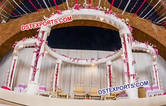 WEDDING SIX PILLAR WOODEN MANDAP