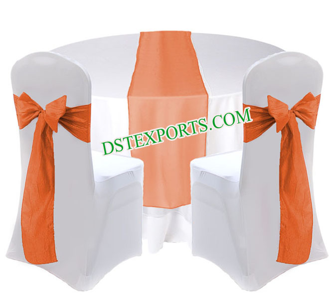 WEDDING CHAIR COVER WITH MATCHING OVERLAYS