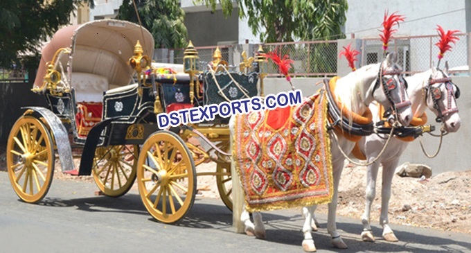 INDIAN WEDDING BLACK GOLD BUGGY