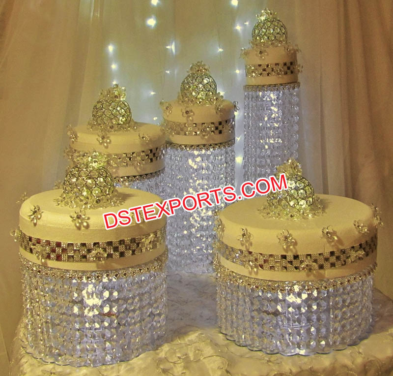 Crystal Wedding Cake Stands