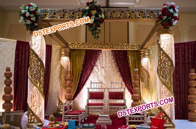 Latest Wedding FRP Crystal Mandap/Pagoda Mandap