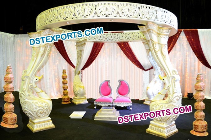 Designer Fiber Peacock Mandap Indian Wedding