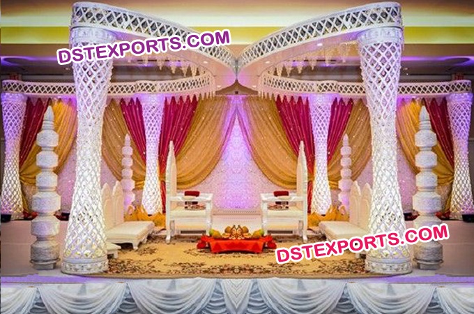 Diamond Fiber Wedding Mandap Decoration